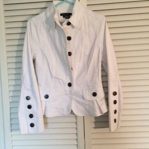 White jeans jacket